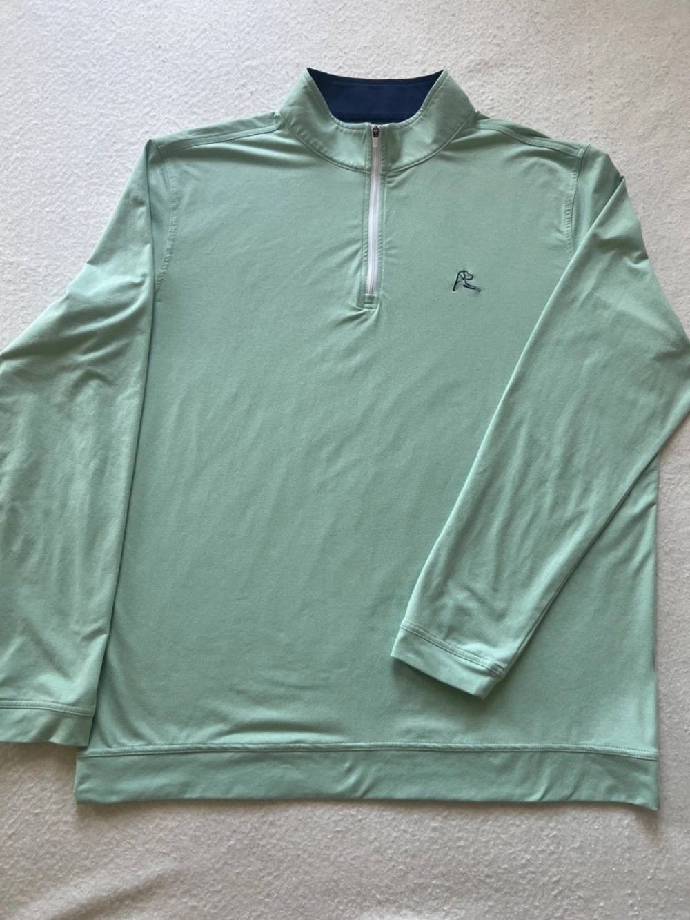 Rhoback Mens 1/4 Zip qzip Mint Green XL